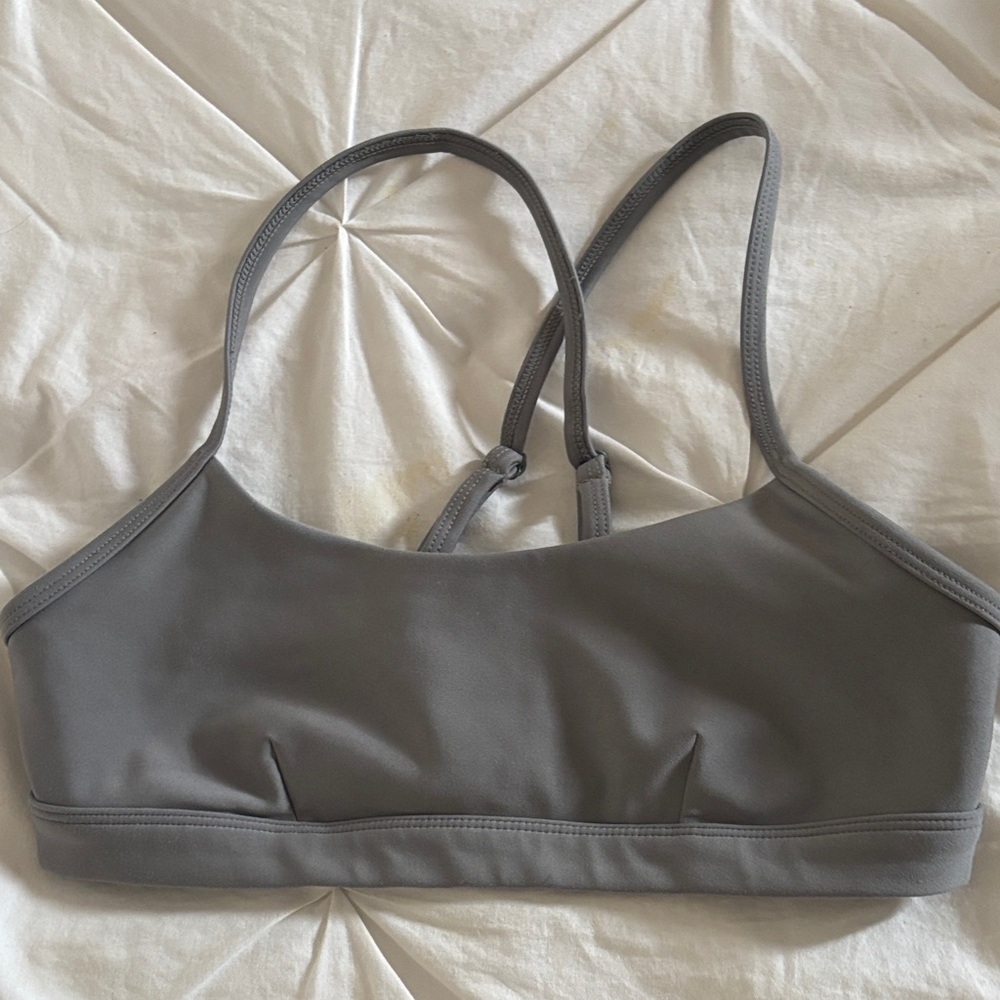 ALO Yoga Luna Gray Sports Bra